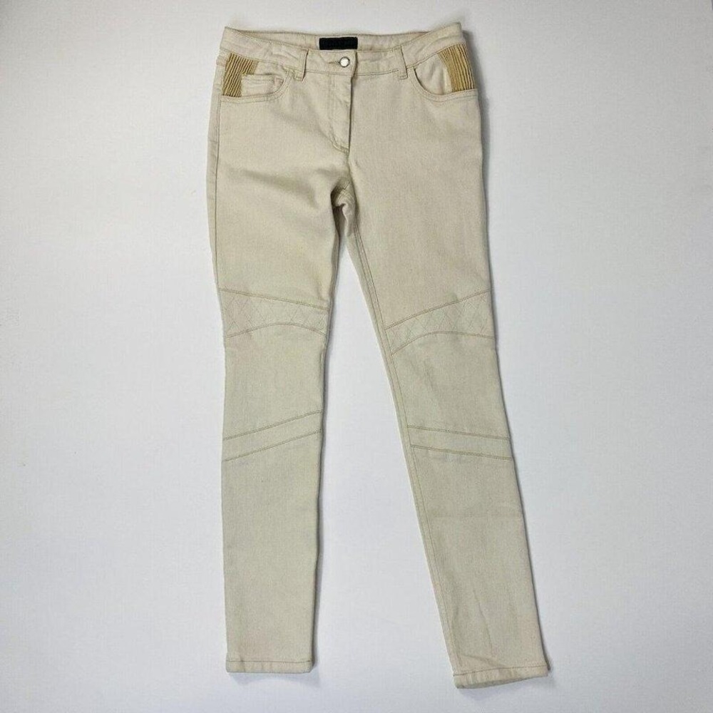 BELSTAFF Ivory Womens Cotton Modal Blend 5 Pocket Riding Jeans Size 29